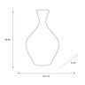 Vaso de Cerâmica Marrom Grande para Mesa Encanto 42x24,5x16 cm - 2