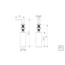 Ver imagem 3 de Dosador de Sabão em Aço Inox com Recipiente Plástico 500ml - Tramontina 94517004