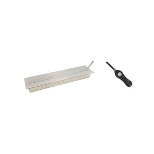 Kit Queimador Lareira Ecológica 65 Cm Inox e Acendedor