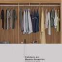Ver imagem 2 de Guarda Roupa Casal Fast Amendola Touch 6 Portas 2 Gavetas MDP Amadeirado Laqueado Demóbile 149cm