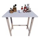 Ver imagem 5 de Mesa Dobrável para Cozinha Suporte Refeição Madeira Natural Technox Marron