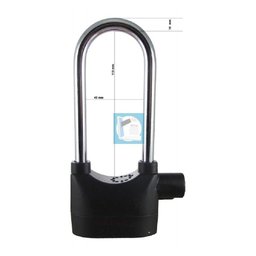 Cadeado com Alarme 2 em 1 Sensor Movimento Anti Roubo Sirene 110db Haste Longo Curto Moto Portao - 3