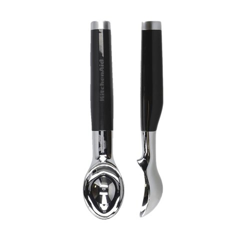 Colher Concha Sorvete Açai Zinco Sobremesa Preto Kitchenaid