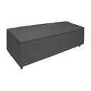 Ver imagem 2 de Calçadeira Recamier Baú Casal King 195cm Diana Suede Cinza - DS Estofados