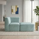 Ver imagem 3 de Sofá a Vácuo Modular Boucle de Canto com Chaise Espuma Premium para Sala na Caixa 1.54m - Azul