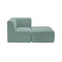 Ver imagem 1 de Sofá a Vácuo Modular Boucle de Canto com Chaise Espuma Premium para Sala na Caixa 1.54m - Azul