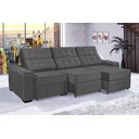 Ver imagem 2 de Sofá Retrátil e Reclinável 3,50m Estilo Estofados - Paris 3 Módulos com Velusoft D33 "cinza"