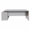 Ver imagem 7 de Mesa Escritório em L com Armário Lateral F5 Office g Moderno 3 Gavetas Cinza