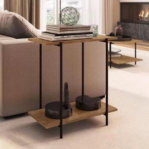 Mesa Lateral Tube - Artesano Madeira