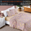Ver imagem 2 de Conjunto de Lencol Queen Size Florença 200 Fios Estampado Super Elegante:lilas