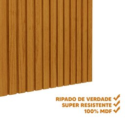 Painel Home Ripado Tv até 75 Polegadas com Led Naturale Notório Jm Móveis - 5