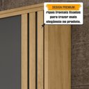 Ver imagem 6 de Guarda-Roupa Casal Monte Carlo 2 Portas Ripadas de Correr com Espelho 4 Gavetas Internas e Maleiros Cinza/Cinamomo/Grafite