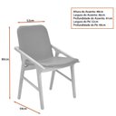 Ver imagem 4 de Cadeira para Mesa de Jantar Perry 52cm Madeira Maciça | Courino Preto - Sallar Home