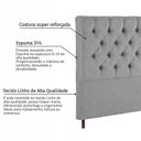 Ver imagem 6 de Cabeceira em Madeira Maciça Estofada com Botões Capitonê Casal Charlotte Espresso Móveis