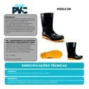 Ver imagem 3 de Bota Pvc Borracha Cano Médio Galocha Impermeável Epi Crival