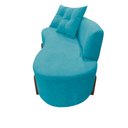 Ver imagem 5 de Namoradeira Sofá Feijão Luna 130cm Orgânica Suede Azul Turquesa