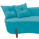 Ver imagem 7 de Namoradeira Sofá Feijão Luna 130cm Orgânica Suede Azul Turquesa