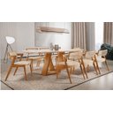 Ver imagem 1 de Sala de Jantar Maciça 8 Cadeiras 2,00m Corino-Oslo -Imperial