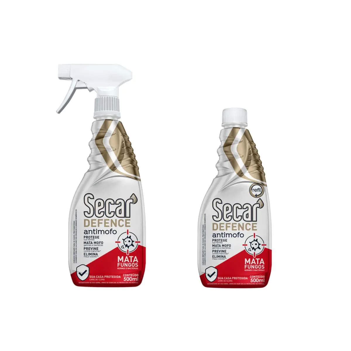 Kit Antimofo Secar Defence Gatilho + Refil 500ml