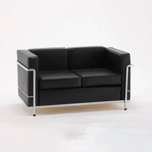 Sofá 2 Lugares Le Corbusier Premium - Preto - 2