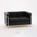 Ver imagem 2 de Sofá 2 Lugares Le Corbusier Premium - Preto