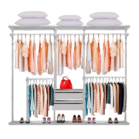 Closet Aramado - Linear Clr 282 com Gaveta - 2,50m - Preto