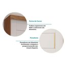 Ver imagem 4 de Guarda Roupa 3 Portas de Correr (1 C/ Espelho) e 6 Gavetas Cecilia Branco - Panan