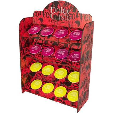 Porta Capsula Café dolce gusto Vermelho 16 caps Make Laser Dolce Gusto Vermelho MDF