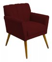 Ver imagem 1 de Poltrona Decorativa Cecília - Bordô - Renascer Decor