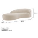 Ver imagem 3 de Divã Recamier Orgânico França 200cm Lado Esquerdo Linho