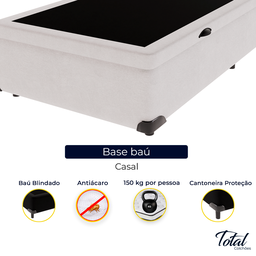 Cama Box Baú Viúvo Sintético Branco - 2