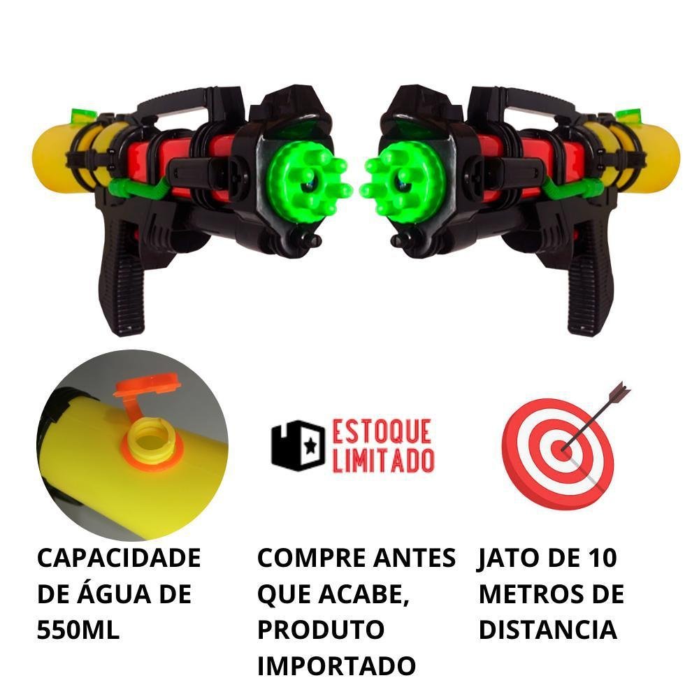 Pistola De Água Brinquedo Infantil Arminha Metralhadora 41Cm