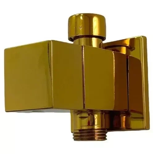 Registro com Derivaçao para Ducha Quadrado Adaptador 2 Saída Dourado - 1