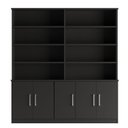 Ver imagem 7 de Estante Multiuso de Livros 5 Portas 8 Prateleiras 100% MDF 210CMX191CM Preto