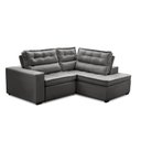 Ver imagem 6 de Sofá de Canto Retrátil e Reclinável com Molas LD 2,50x2,00m Viviane Suede Cinza Madelina Decor
