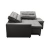 Sofá de Canto Retrátil e Reclinável com Molas LD 2,50x2,00m Viviane Suede Cinza Madelina Decor - 4