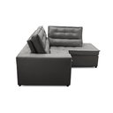 Ver imagem 7 de Sofá de Canto Retrátil e Reclinável com Molas LD 2,50x2,00m Viviane Suede Cinza Madelina Decor