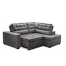 Sofá de Canto Retrátil e Reclinável com Molas LD 2,50x2,00m Viviane Suede Cinza Madelina Decor - 5