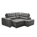 Ver imagem 5 de Sofá de Canto Retrátil e Reclinável com Molas LD 2,50x2,00m Viviane Suede Cinza Madelina Decor