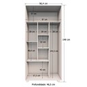 Ver imagem 3 de Armário Multiuso 2 Portas 100% MDF Branco