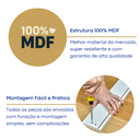 Ver imagem 7 de Armário Multiuso 2 Portas 100% MDF Branco