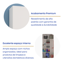 Ver mais imagens de Armário Multiuso 2 Portas 100% MDF Branco