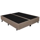 Ver imagem 3 de Cama Box King Size 193x203 Courino Linho Bege com Colchão Mola Ensacada