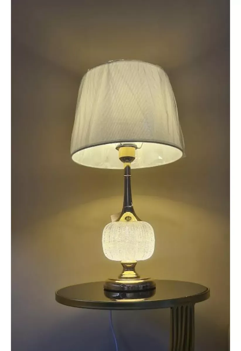 Abajur Luminária Quarto Sala Rosé Gold Oval 57x30 - 5