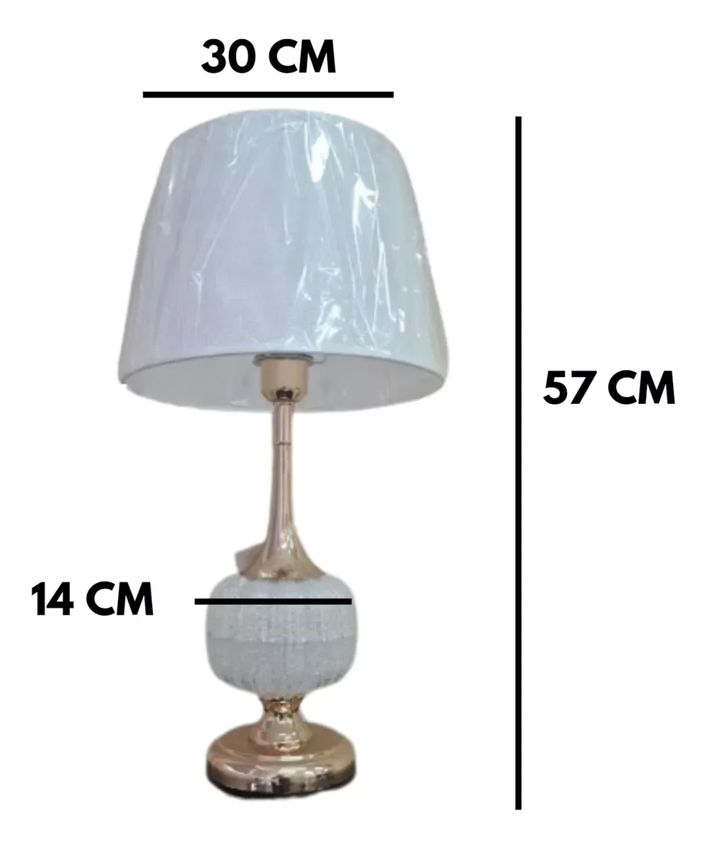 Abajur Luminária Quarto Sala Rosé Gold Oval 57x30 - 7