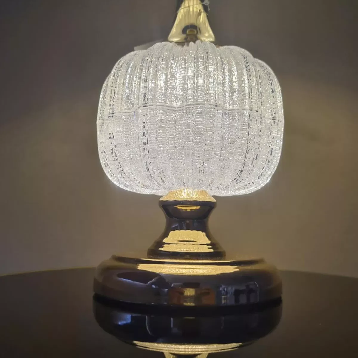 Abajur Luminária Quarto Sala Rosé Gold Oval 57x30 - 2