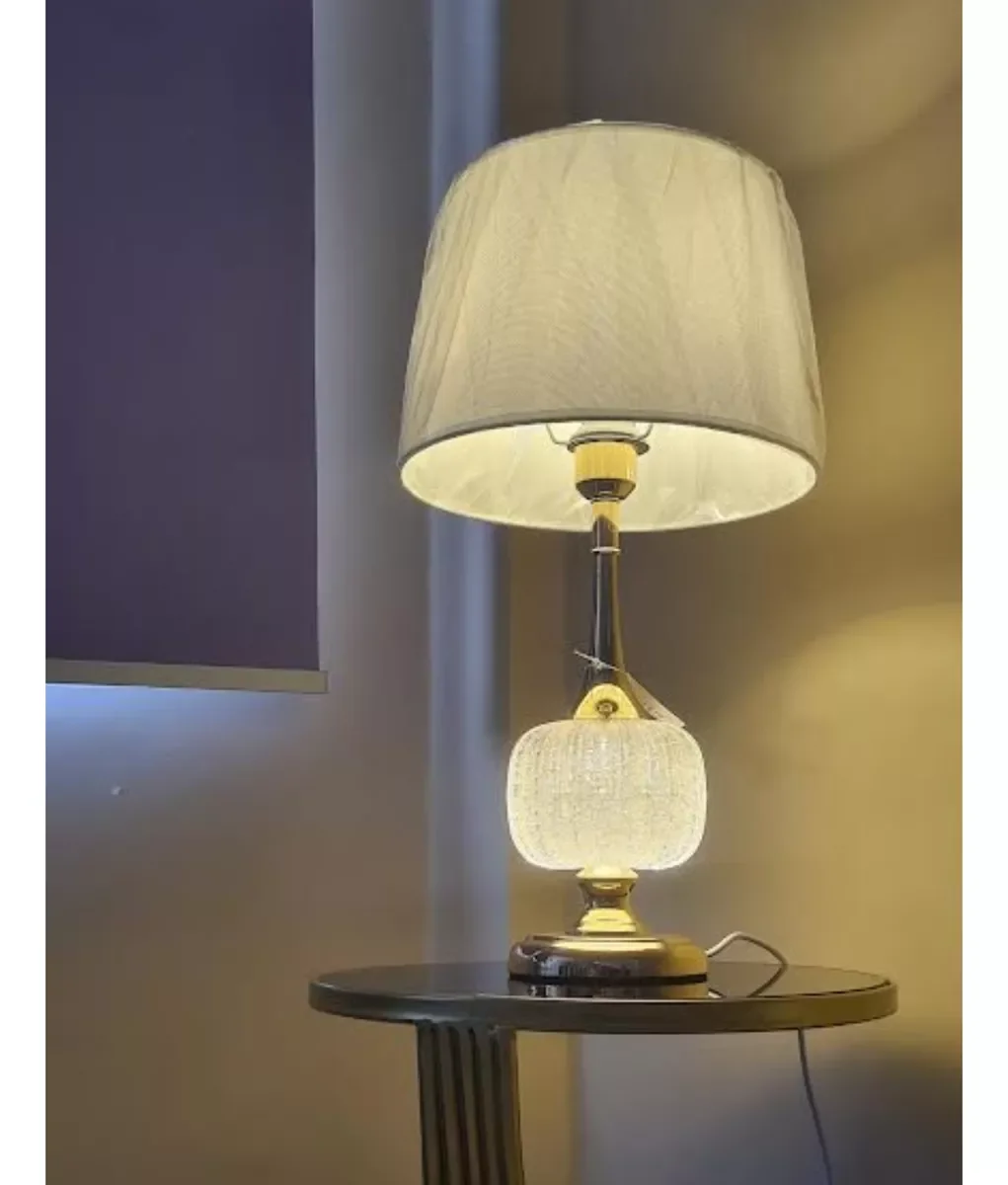 Abajur Luminária Quarto Sala Rosé Gold Oval 57x30 - 4