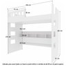 Cama Alta com Nichos e Grade de Proteção U233523  - 3