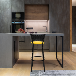 Banqueta para Bancada Banco Alto Junco Preto Balcão Cozinha Gourmet Bar Área de Lazer Piscina - 6