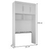 Guarda Roupa Modulado Individual Aéreo Solteiro Orion Branco 3 Portas Leifer Móveis - 3
